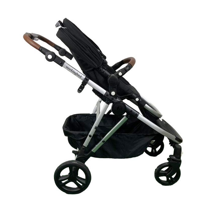 Mockingbird Single to Double 2.0 Stroller, Black, Watercolor Drops, Silver With Penny Leather, 2024