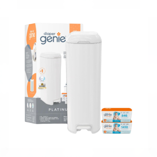 Shop Diaper Genie Platinum Pail Gift Set, Lily White at GoodBuy Gear