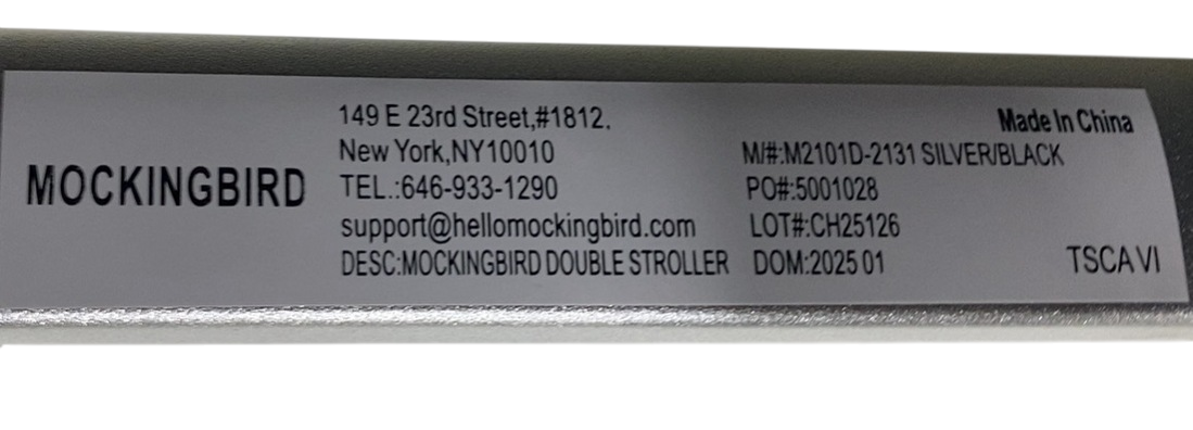Shop Mockingbird Single to Double 2.0 Stroller, Sky, Windowpane, Silver With Black Leather, 2025 at GoodBuy Gear