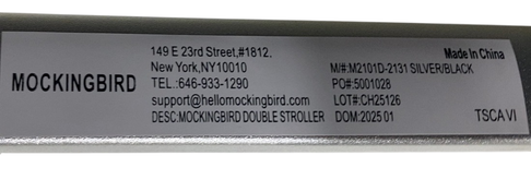 Shop Mockingbird Single to Double 2.0 Stroller, Sky, Windowpane, Silver With Black Leather, 2025 at GoodBuy Gear