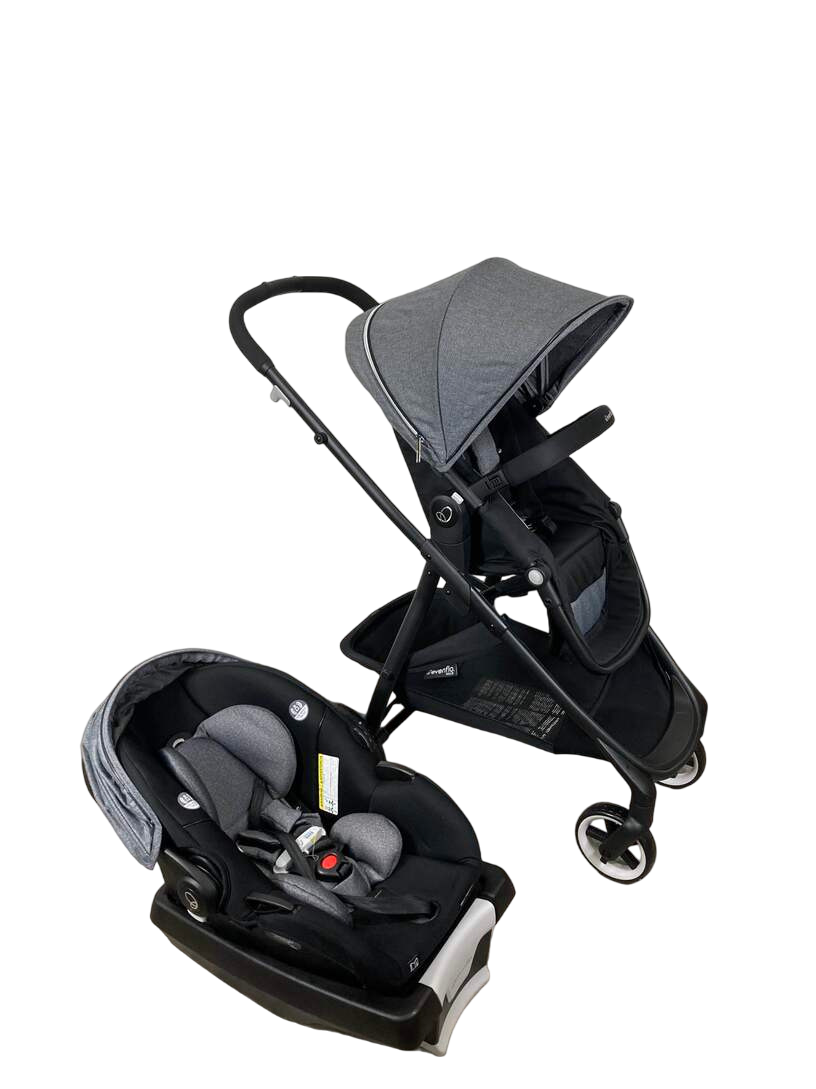 Evenflo Gold Shyft Travel System Stroller With Securemax Infant Car Seat,  2023, Moonstone Gray & Black