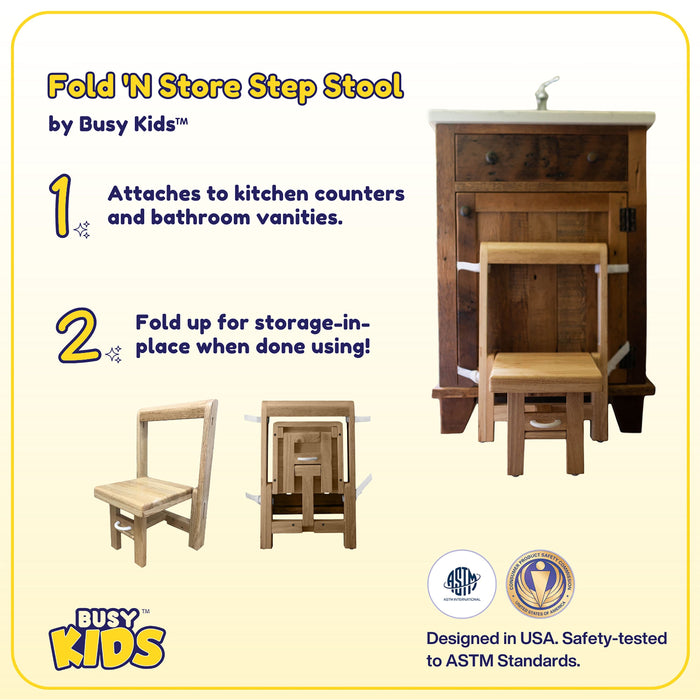 Fold 'N Store Step Stool by Busy Kids