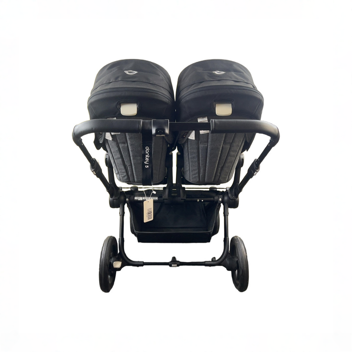 Shop DRAFT - Bugaboo Donkey 5 Duo Stroller, 2022, Black, Grey Melange, Midnight Black at GoodBuy Gear