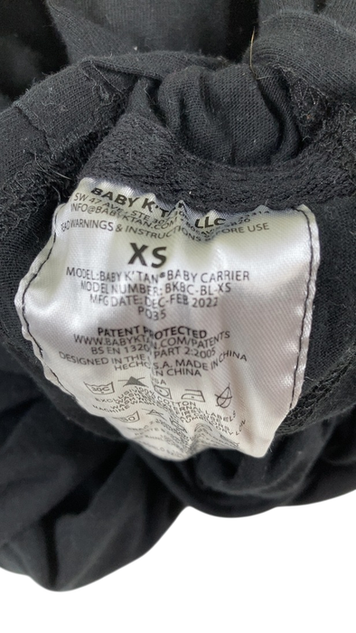 Shop Baby K'tan Baby Carrier, Black, Original, X-Small at GoodBuy Gear