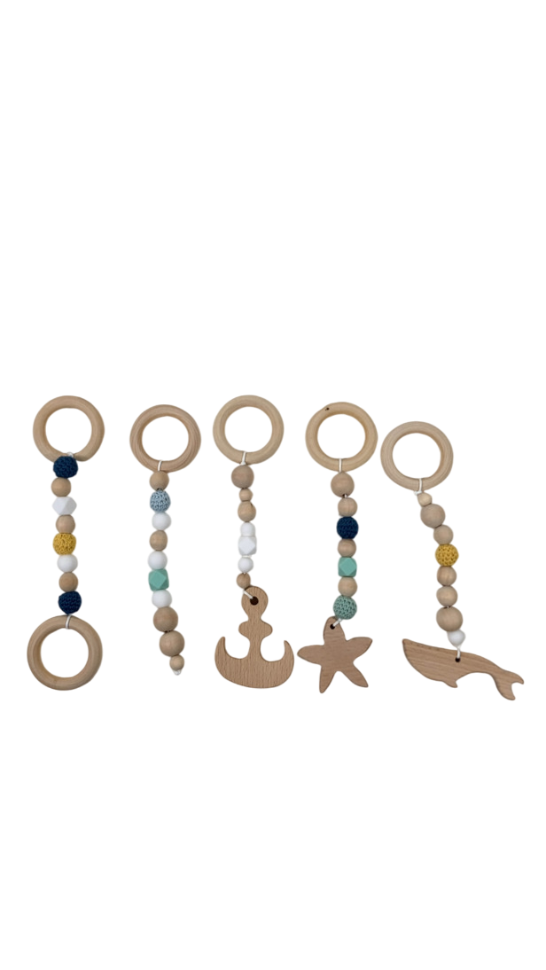 Coco Village Wooden Hanging Toys Rattle Set for Play Arch, Baltik ...