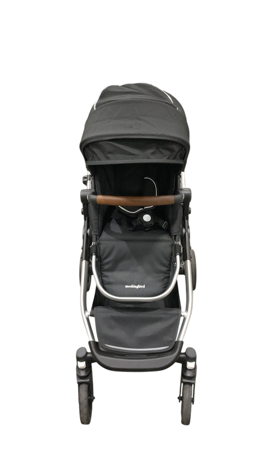 Shop Mockingbird Single to Double 2.0 Stroller, Black, Watercolor Drops, Silver With Penny Leather, 2025 at GoodBuy Gear