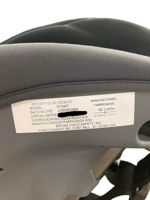 Shop Britax Grow With You Harness-2-Booster Seat, 2024, Mod Black, Seat Belt at GoodBuy Gear