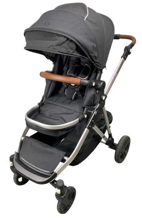 Shop Mockingbird Single to Double 2.0 Stroller, 2024, Black, Silver With Penny Leather, Windowpane at GoodBuy Gear