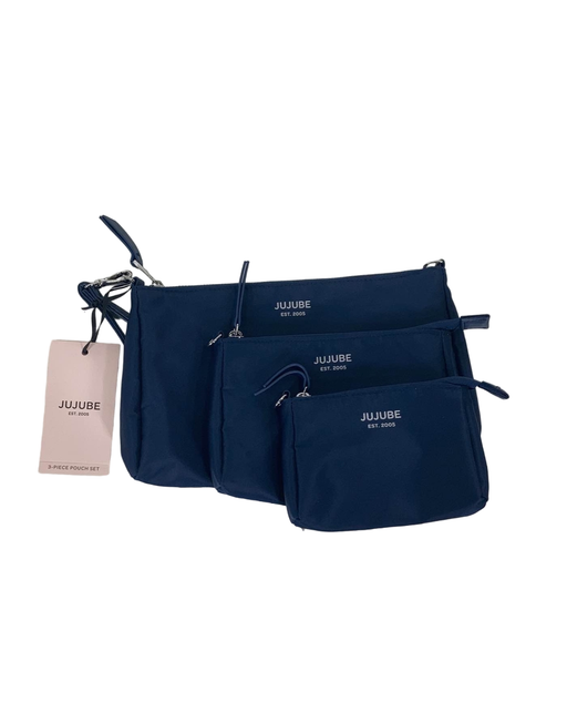 used JuJuBe 3 Piece Pouch Set, Navy