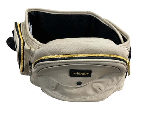 Shop TushBaby Hip Baby Carrier, Vegan Leather Cream at GoodBuy Gear