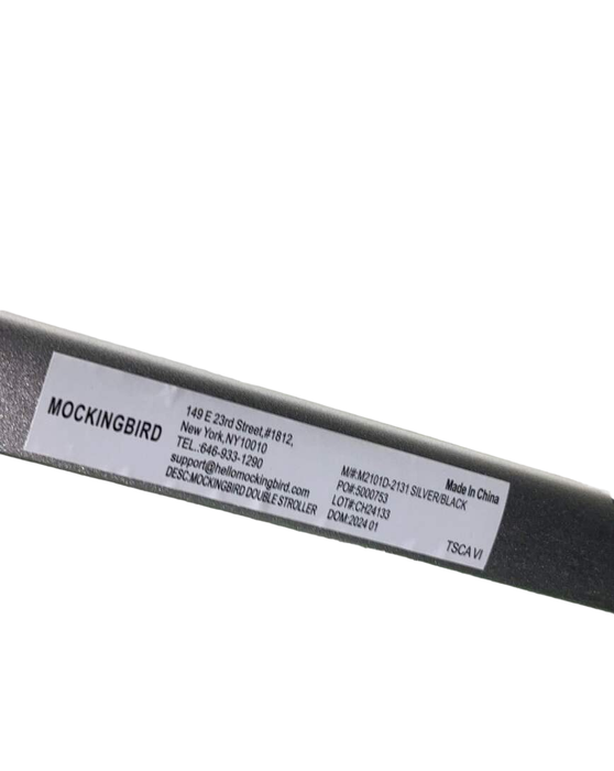 Shop Mockingbird Single to Double 2.0 Stroller, Silver with Black Leather, Windowpane, Sage, 2024 at GoodBuy Gear