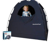 Shop SlumberPod 3.0 Sleep Canopy with Fan, Black with Gray Accents at GoodBuy Gear