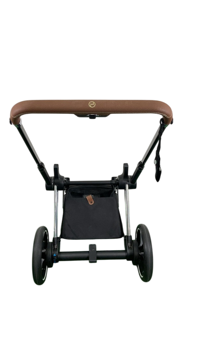 Shop Cybex E-PRIAM Stroller Frame Only, Chrome With Black Details, with Battery at GoodBuy Gear