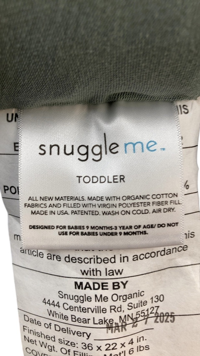 Shop Snuggle Me Organic Sensory Toddler Lounger, Slate at GoodBuy Gear