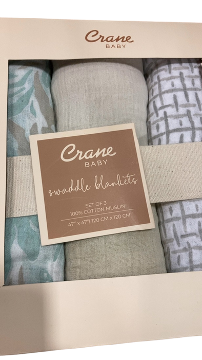 Shop Crane Baby Cotton Muslin Swaddle Blankets Set of 3, Beach Life at GoodBuy Gear