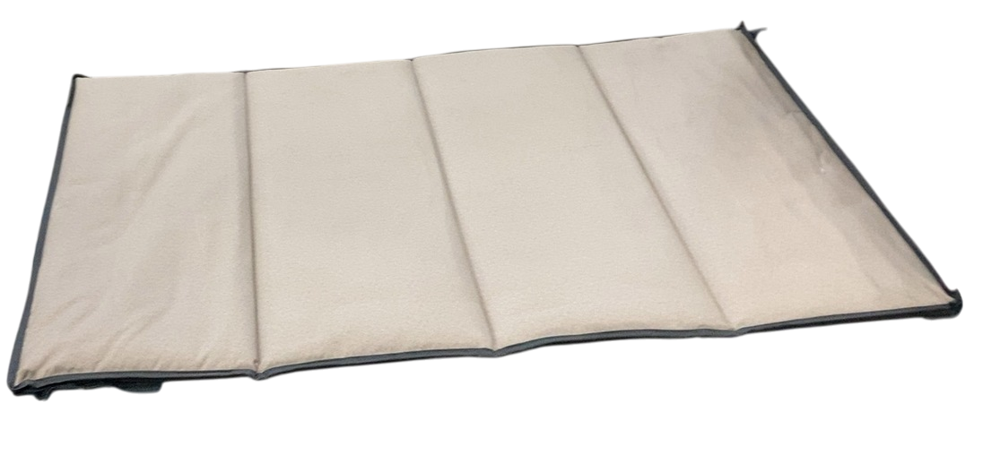 Shop Monbebe Flex Portable Playard, Deluxe, Grey Pinstripe at GoodBuy Gear