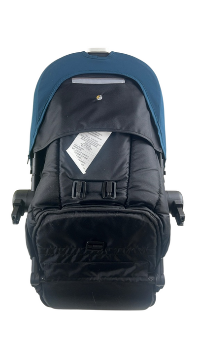 Shop Mockingbird 2nd Seat Kit with Extendable Canopy, Sea, Silver With Penny Leather, Windowpane at GoodBuy Gear