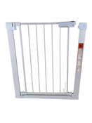 Shop BABELIO Pressure Mounted Metal Baby Gate, White, 1 Piece, Door at GoodBuy Gear