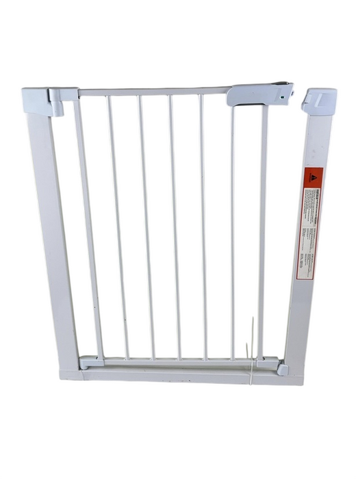Shop BABELIO Pressure Mounted Metal Baby Gate, White, 1 Piece, Door at GoodBuy Gear