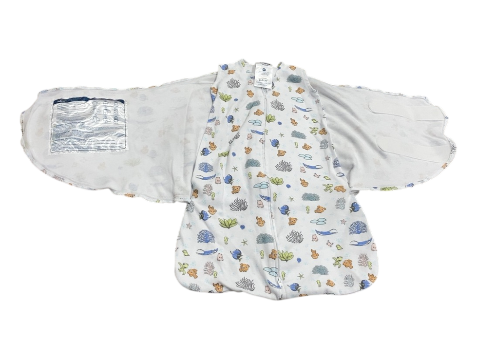 Shop Halo Organic Cotton SleepSack Swaddle, Newborn, Great Barrier Reef, Finding Nemo at GoodBuy Gear