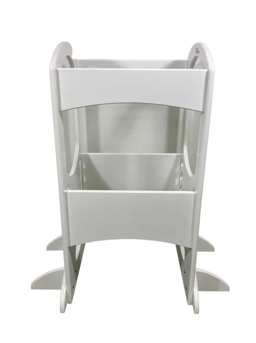 Little Partners Explore 'N Store Learning Tower Soft White With Natural | Jouets et meubles pour le développement de l'enfant