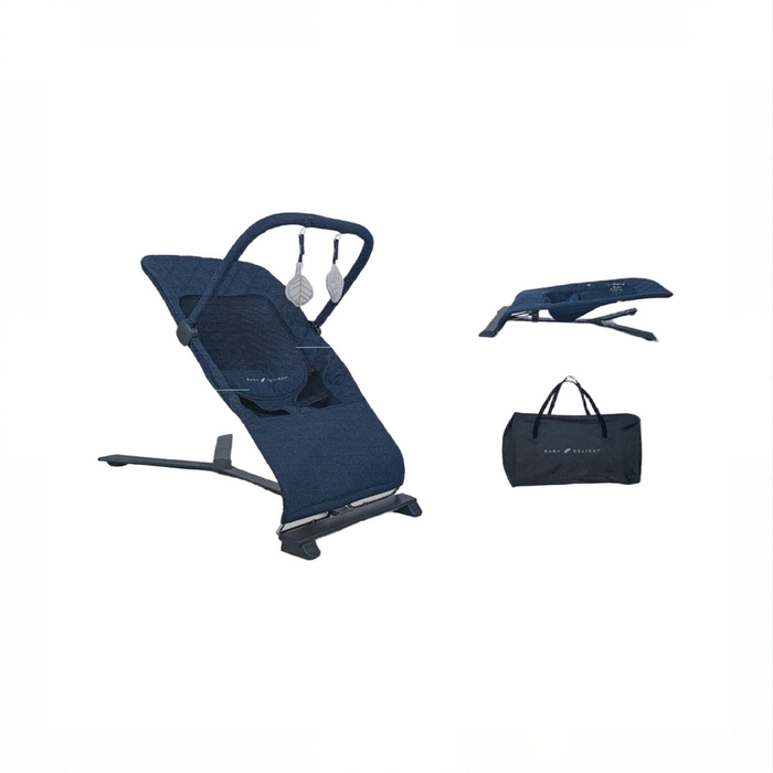 Shop Baby Delight Alpine Deluxe Portable Bouncer, Quilted Indigo at GoodBuy Gear
