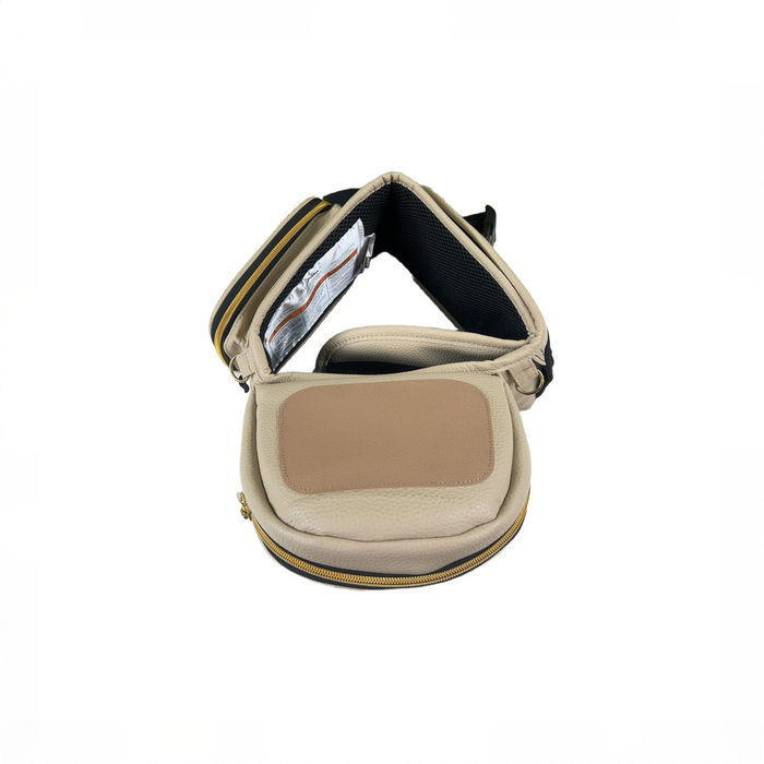Shop TushBaby Hip Baby Carrier, Vegan Leather Cream at GoodBuy Gear