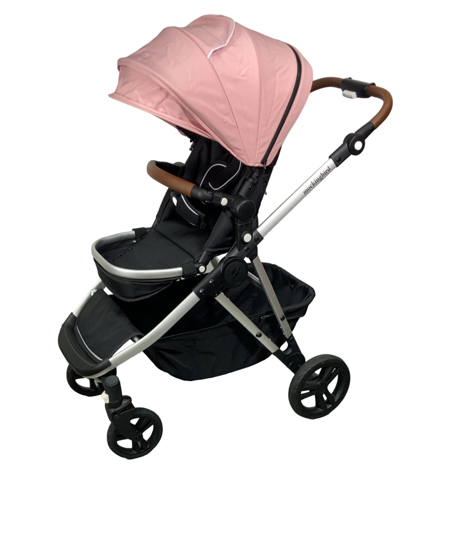 Mockingbird Single to Double Stroller, 2024, Bloom, Silver With Pe