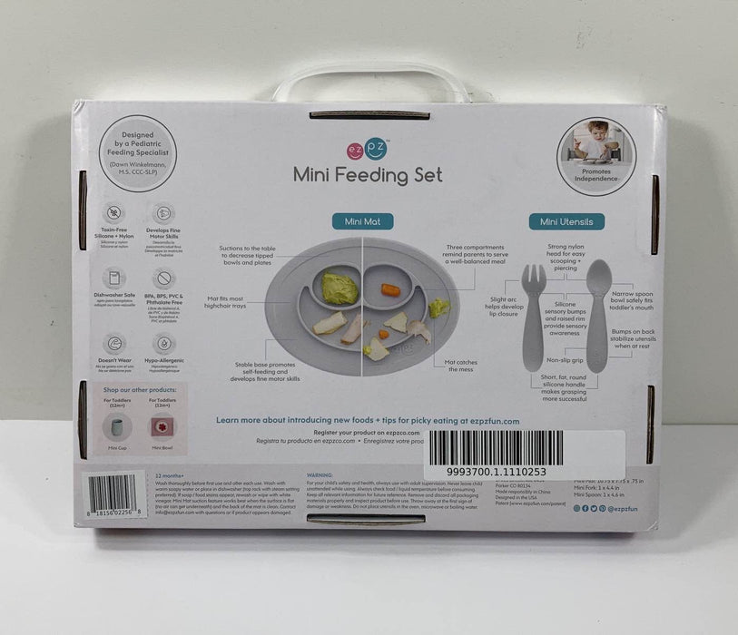 secondhand ezpz Mini Feeding Set, Gray - HIDDEN NEEDS PHOTOS 6/21
