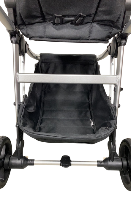 Shop Mockingbird Single to Double 2.0 Stroller, Bloom, Windowpane, Silver With Black Leather, 2024 at GoodBuy Gear