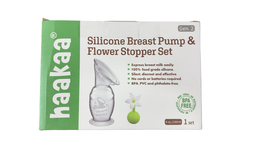 Shop Haakaa Silicone Breast Pump And Flower Stopper Set at GoodBuy Gear