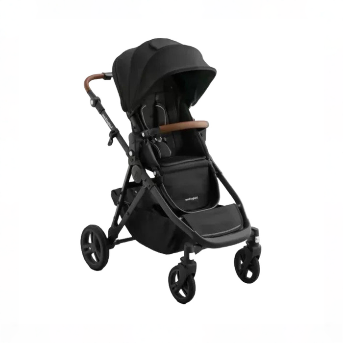 Shop Mockingbird Single to Double 3.0 Stroller, 2025, Charcoal with Penny Leather, Solid Black at GoodBuy Gear
