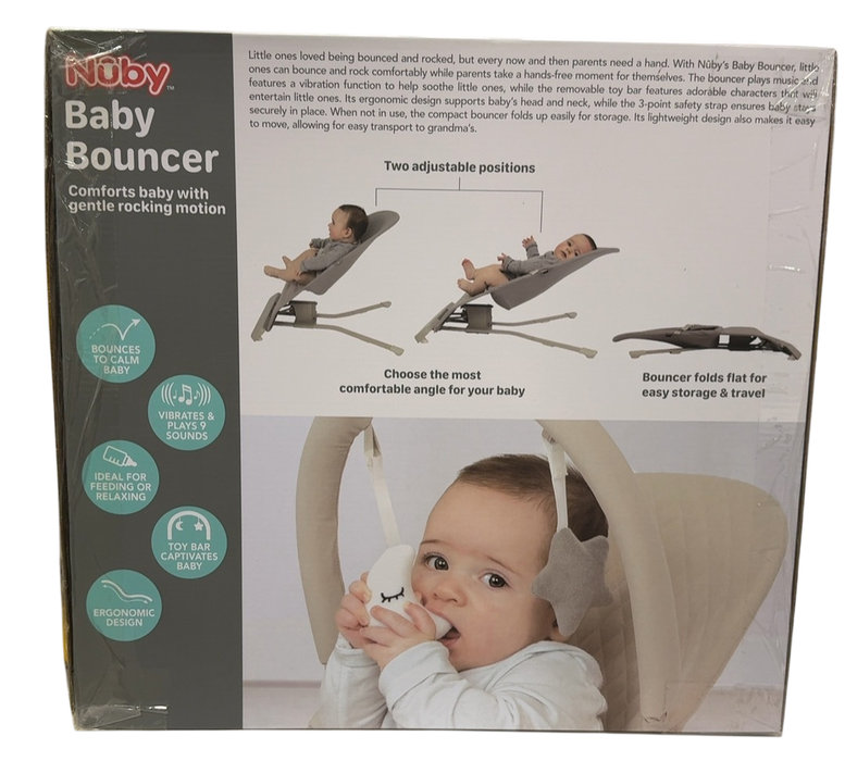 Shop Nuby Baby Bouncer Seat, Grey at GoodBuy Gear