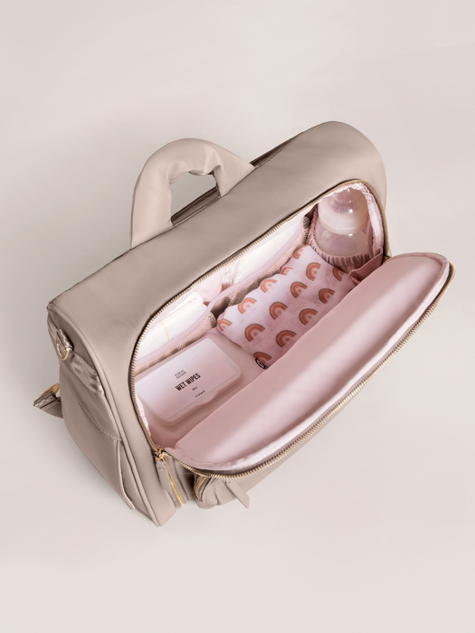 Shop JuJuBe Satchel Diaper Bag, Taupe at GoodBuy Gear