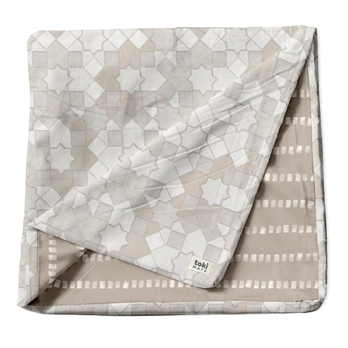 Toki Mats Padded Play Mat Cover, Grey Mosaic Cover