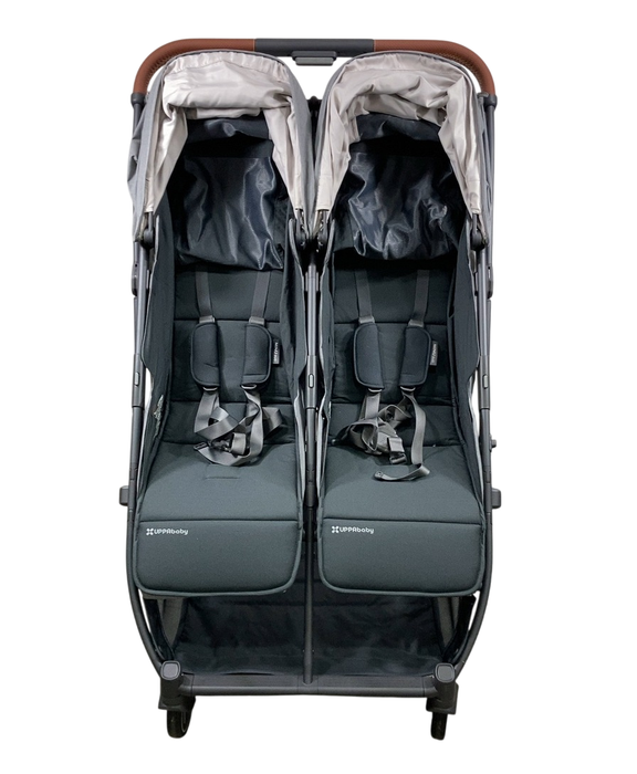Shop UPPAbaby Minu Duo Stroller, 2024, Greyson(Charcoal Mélange/Carbon Frame/Saddle Leather) at GoodBuy Gear