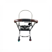 Shop DRAFT - UPPAbaby MINU V2 Stroller Frame, 2025, Silver with Saddle Leather at GoodBuy Gear