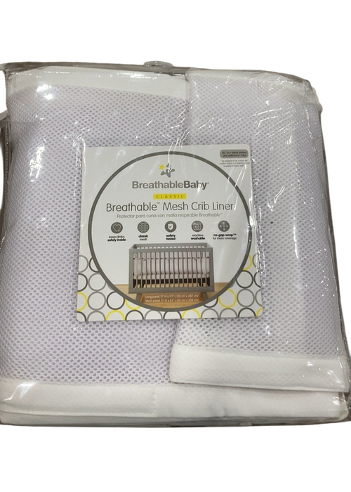 Shop Breathable Baby Mesh Crib Liner, Full Size/4 Sides, White at GoodBuy Gear