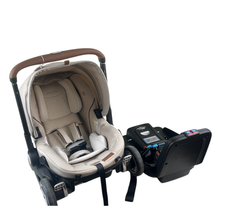 Shop Evenflo Gold Shyft Dual Ride Infant Car Seat Stroller Combo, 2024, Champagne, with Green/Gentle Fabric at GoodBuy Gear