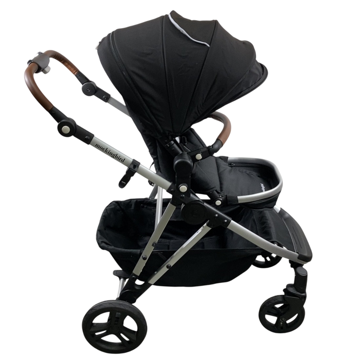 Shop Mockingbird Single to Double 2.0 Stroller, 2024, Black, Silver With Penny Leather, Watercolor Drops at GoodBuy Gear