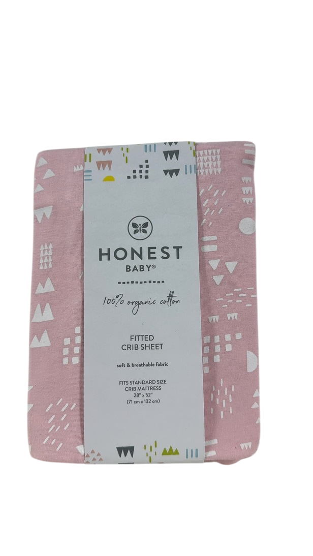 Honest Company Organic Fitted Crib Sheet, Pattern Play Pink — GoodBuy Gear