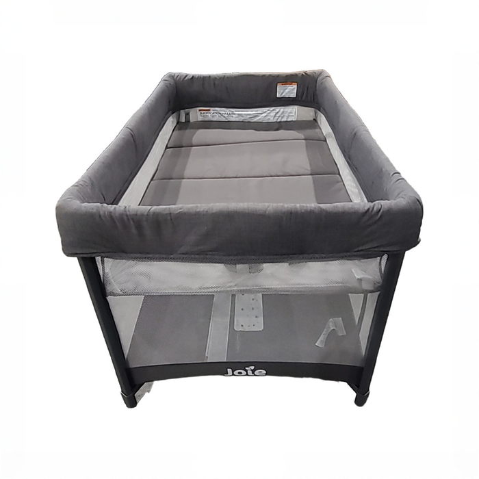 Shop Joie Sesame LX One-Hand Fold Playard with Bassinet & Folding Changer, Thunder at GoodBuy Gear
