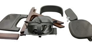 Shop Mockingbird High Chair, Charcoal Black, Espresso Beech at GoodBuy Gear