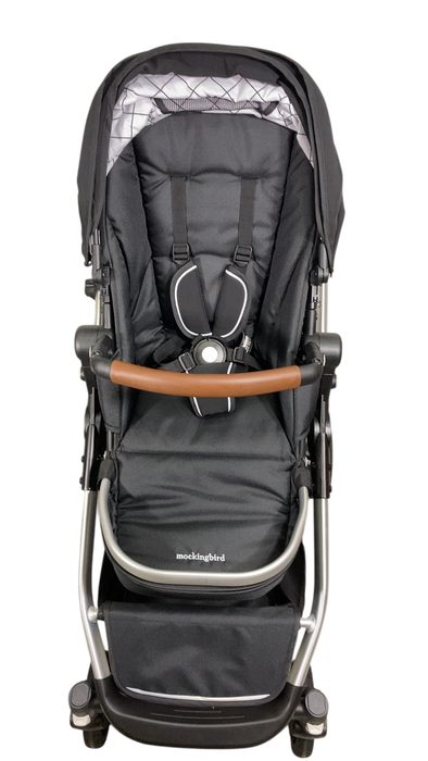 Shop Mockingbird Single to Double 2.0 Stroller, Black, Windowpane, Silver With Penny Leather, 2024 at GoodBuy Gear