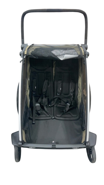 Shop Thule Chariot Cross Bike Trailer Stroller 2 Seat, 2025, Faded Khaki at GoodBuy Gear