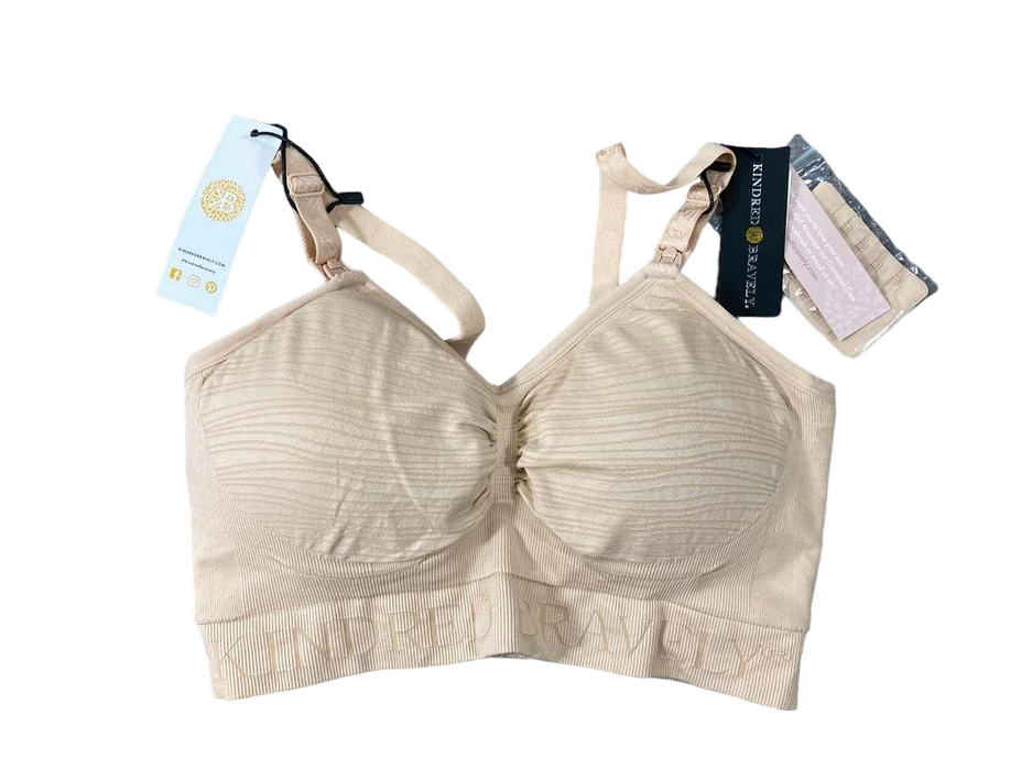 used Kindred Bravely Sublime Hands-Free Pumping & Nursing Bra, Beige, Regular, Medium