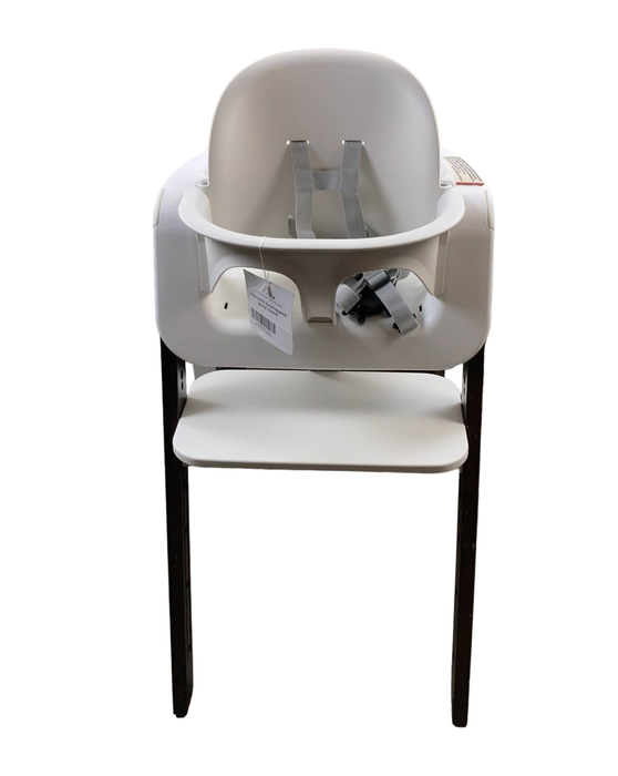 used Stokke Steps High Chair, White Seat Hazy Grey Legs