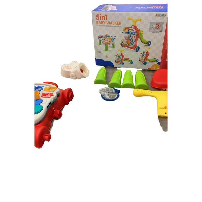 Shop Auntyfey 5-in-1 Adjustable Baby Walker, Red at GoodBuy Gear