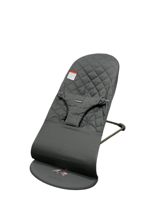 BabyBjorn Bouncer Bliss, Dark Gray Frame, Anthracite Cotton Classic Quilt