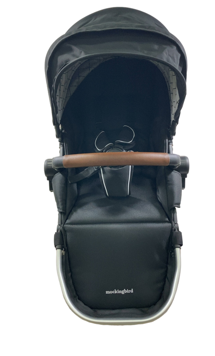 Mockingbird 2nd Seat Kit 2.0, Black, Windowpane, Silver With Penny Leather